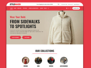 Elementor WooCommerce clothing store template