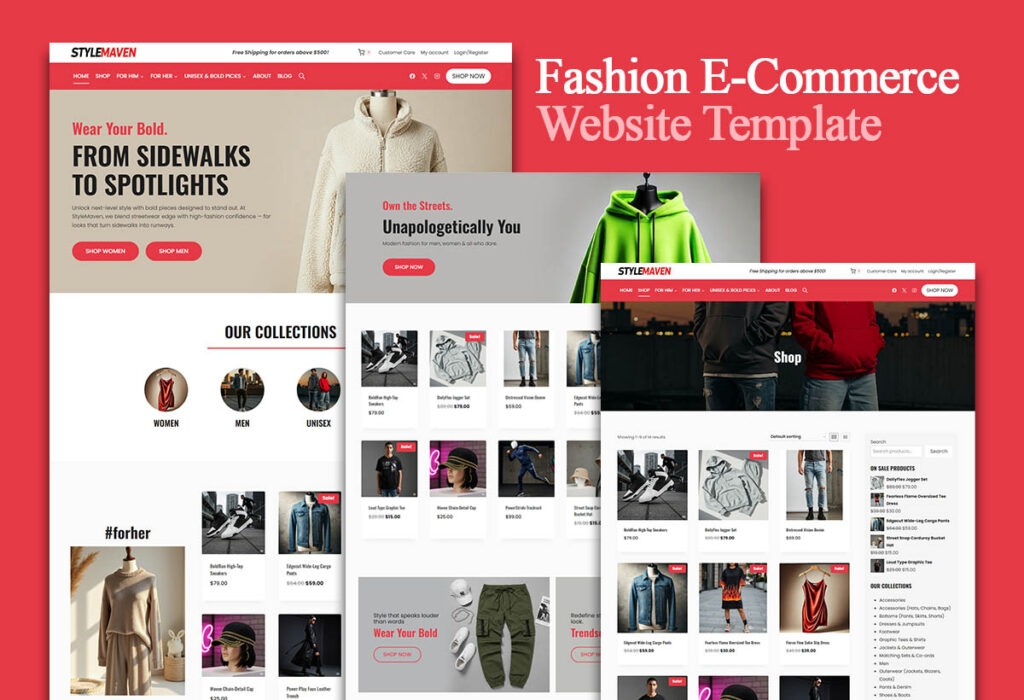 Elementor WooCommerce clothing store template