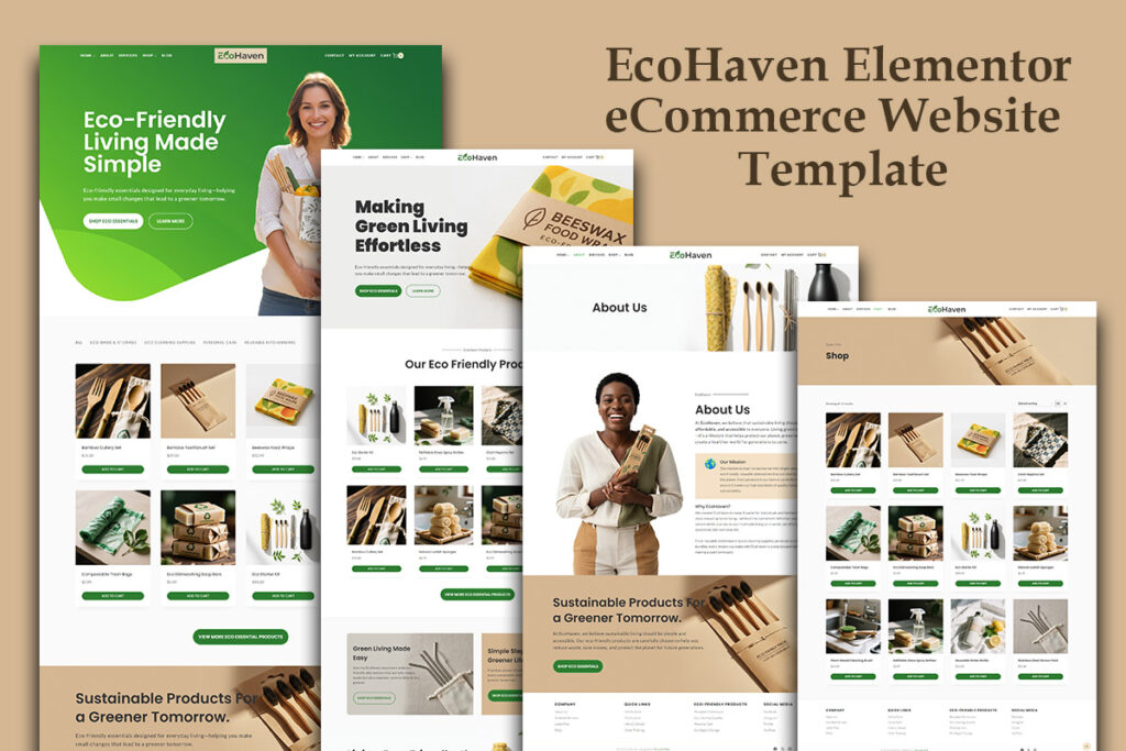 EcoHaven Elementor eCommerce Template